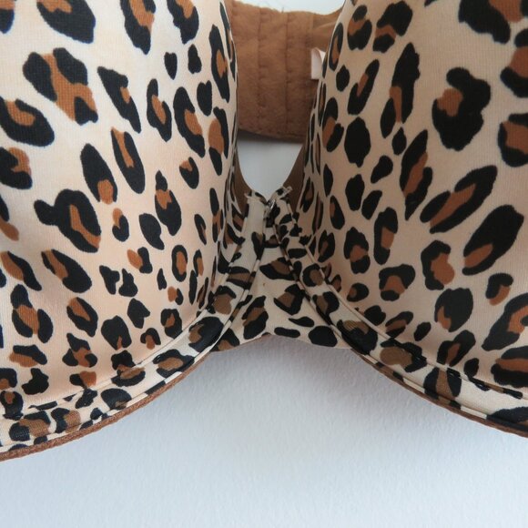 CACIQUE Smooth Boost Leopard Cheetah Print Bra - Size 44DDD - Picture 3 of 13